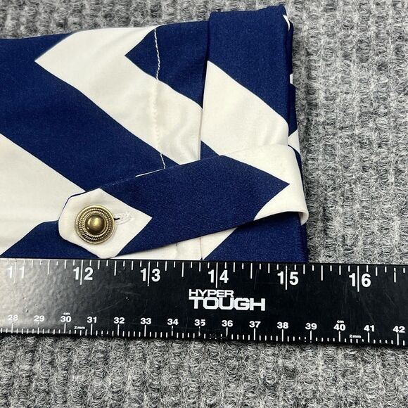 Blue White Zig Zag‎ Womens Small Dress  Decorative Button Up Long Sleeves Casual - Picture 15 of 16